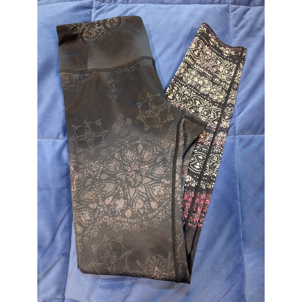 CALIA‎ Leggings Womens Small Black Gray Pink Mandala Ombre Performance